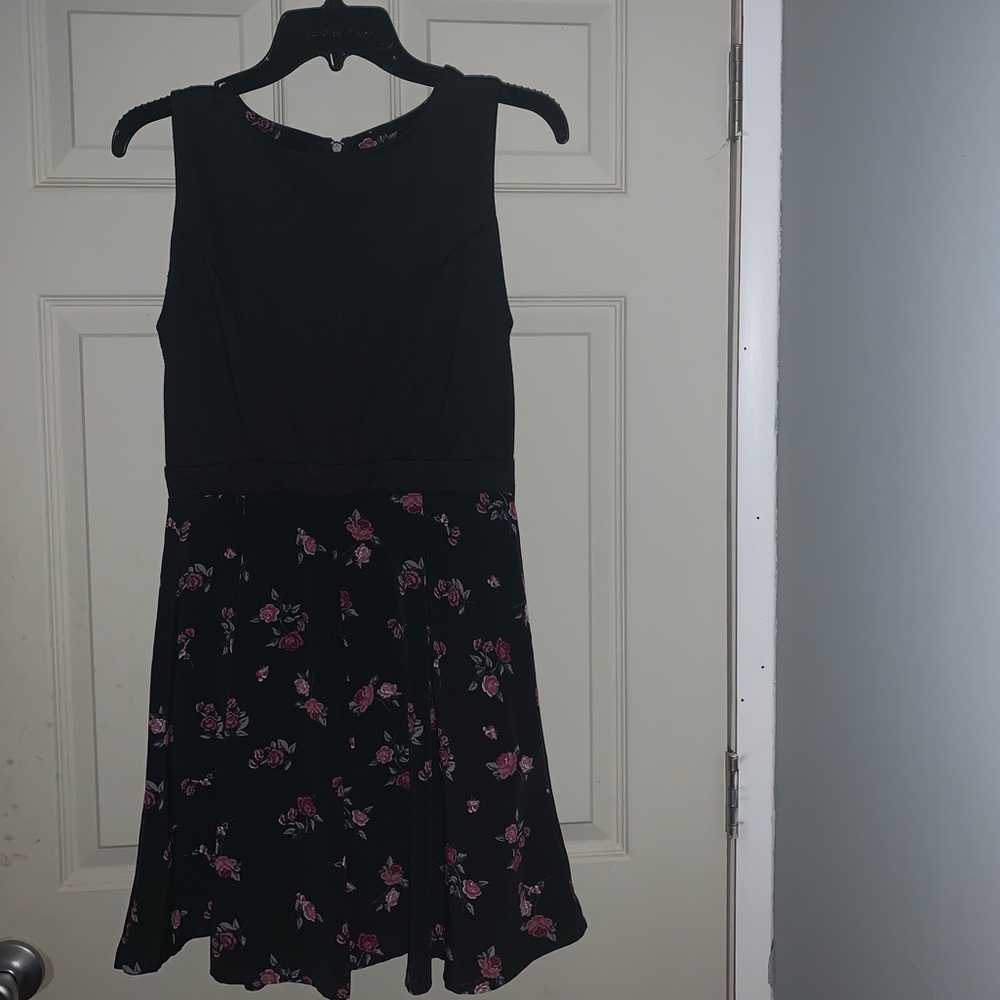 Black floral dress